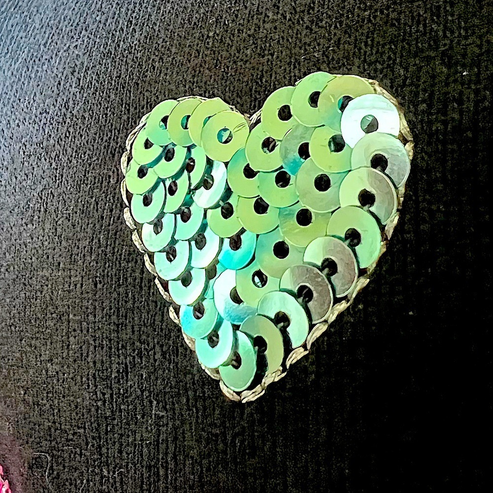 Quacker Factory Heart Design Sequin & Embroidered… - image 2